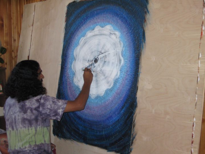 painting making koushal choudhary artist